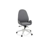 hjh OFFICE 729432 Chaise de Bureau AVEA I Tissu Gris Chaise pivotante réglable en Hauteur avec Dossier Haut Ergonomique