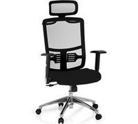 Siège de bureau / Siège tournant CAYEN tissu noir hjh OFFICE Noir G