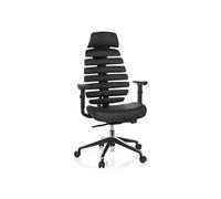 Siège de bureau / siège tournant ERGO LINE PRO II en cuir noir