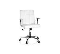 Siège de bureau / siège tournant ERNESTO similicuir blanc