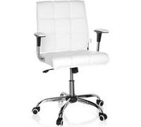 HJH Office Chaise de bureau Ernesto 719010 – design rétro, accoudoirs, dossier matelassé, inclinable