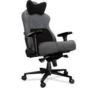 Siège de bureau YUMISU 2053 CLOUD Noir réglable en hauteur jusqu'à 150 kg dossier porteur et assise en mousse froide tissu GRIS/NOIR