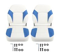 Siège de Capitaine Yacht Résistant à l’Eau, Coussin Doux avec Dossier, Repliable, Plastique Résistant, Lot de 2 - Confort Ergonomique, Montage Facile sur Bateaux et Pontoons