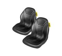 Siège de Chariot Elévateur Tracteur Dossier Haut Vinyle pour Chargeur 2PCS Noir