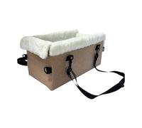 Siège de chien console centrale | Siège de voiture portable avec boucle de sécurité pour chiens et chats de petite taille | Lit pour animaux de compagnie souple pour véhicule de camion SUV sur
