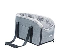 Siège de Chien de Console Centrale - Siège d'appoint Portable, lit d'animal de Compagnie de Voyage | Matelas rembourré Confort de Console de siège de Voiture sécurisé réglable lit de Chat avec si
