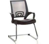 Siège de conférence / Piètement luge VISTO NET V, tissu maille noir / gris, chromé hjh OFFICE Multicolore G