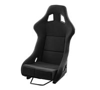 VEVOR Siège de course, 1 pcs, cockpit de course intégré avec curseur à double verrouillage et mousse haute résilience, tissu en velours doux et curseur Q235B, pour voitures de course et karts, noir