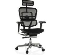 HJH Office Chaise de bureau ERGOHUMAN GEN 2 Ergonomique 24h/24 soutien lombaire dossier résille Noir