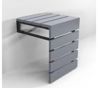Siège de douche mural pliable en bois de teck fait à la main, tabouret de douche intérieur pour personnes âgées, handicapées, enceintes et handicapées, banc d'extérieur pliable résistant à l'eau (gris