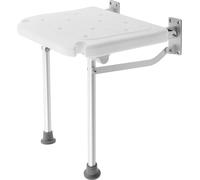 Siège de douche mural pliable Siège de douche pliable Chaise de bain avec pieds en caoutchouc pour personnes âgées, femmes enceintes, personnes handicapées et à mobilité réduite jusqu'à 100kg