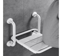 Siege de Douche Mural Rabattable, Siège de Salle de Bain de Sécurité Chaise de Douche Strapontin Mural Tabouret de Pliable pour Personnes âgées Femme Enceintes Personnes Handicapées