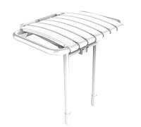 Siège de douche rabattable à lattes BAMA blanc AKW 02020MW-LS