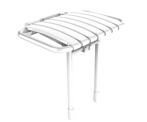Siège de douche rabattable à lattes BAMA blanc AKW 02020MW-LS