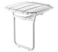 Delabie Siège rabbatable avec pied 510410 Blanc large