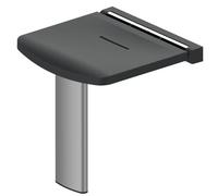 Siège de Douche relevable avec Pied - Décor : Noir RAL 7021 - AKW