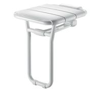 Delabie Siège de douche 510400 Aluminium rabattable avec pied blanc