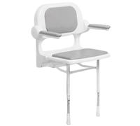 Siège de douche Série 2000 avec dosseret gris - Akw - 02130P