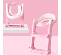 Siège de formation de toilette pour bébé pour enfant en bas âge pliable avec échelle réglable Sièges de formation de pot pour urinoir portable pour enfants-Rose