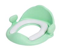 Siège de formation pour pot de bébé Matériel PP Coussin éponge pour bébé Anneau de toilette auxiliaire avec coussin souple Dossier Poignée antidérapante-vert