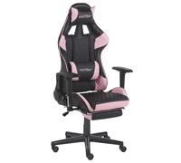 Siège de Gamer Ergonomique à Repose-Pieds et Repose-Bras ajustables Noir et Rose