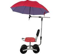 Siège de jardin mobile avec roulettes, tabouret de jardinage rotatif à 360°, siège de travail portable avec porte-parapluie, chariot de jardin