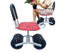Siège de jardin réglable pivotant à 360°, tabouret pliable robuste sur roulettes - Chariot de jardinage portable pour plus de confort et de mobilité facile, idéal pour les jardiniers