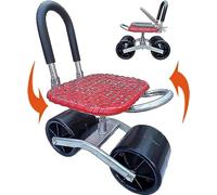 Siège de jardin rotatif à 360° sur roulettes, dossier pliable, hauteur réglable pour le jardinage