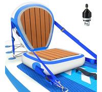 Siège de kayak gonflable avec sac en filet et support dorsal, 50 x 50 cm, universel, épais, sangle réglable, pour kayak, planche SUP, canoë, drifting, rafting, pêche