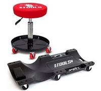 Siège de mécanicien BM TOOLS Stool siège pivotant à roulettes/Supports Outils et Chariot de vidange - Réparation Automobile