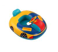 Siège De Natation Pliable En Plastique Pvc, Anneau De Natation De Dessin Animé Pour Enfant Et Bébé, Direction Du Bateau Avec Volant, Klaxon Inoffensif