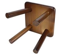 Siège de Pin en Pin Naturel avec Une Texture Claire et des Coins arrondis: Plusieurs Tabourets de Fonctions pour la Maison et la Maternelle (Tabouret carré assemblé Couleur Noyer)
