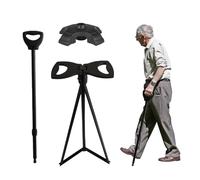 Siège de randonnée Portable, Canne réglable avec siège, Canne Portable réglable, siège de randonnée Pliable pour Le Camping, la Randonnées et Les Voyages, Charge maximale 80 kg