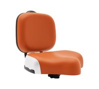 Siège de selle à trois roues extra large avec dossier | Coussin de siège confortable pour les exercices Dossier réglable en hauteur s'adapte à la plupart des voitures électriques de plage (marron)