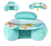 Siège de sol pour bébé, éléphant mignon pour apprendre à s'asseoir, siège bébé avec plaque de support, chaise d'activité pour s'asseoir, plateau sensoriel élastique doux pour le développement