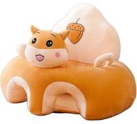 Siège De Soutien Pour Bébé Siège En Peluche Remplie De Coton Mignon De Dessin Animé Coussin Canapé Assis Bébé Pour S'asseoir Cadeaux De Chaise Assise Pour Enfant (Écureuil)