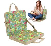 Siège de stade pliable | Chaise avec coussin pour camping | Siège de stade portable | Sièges d'eau de Javel avec dossier, siège pliable pour extérieur pour blanchisseurs, chaise rembourrée en Pa