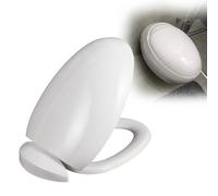 Siège de toilette à fermeture douce avec libération rapide, forme d'œuf rond, facile à installer, housse de couvercle de toilette confortable, siège de cuvette de toilette durable pour salle de bain