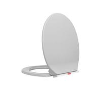 vidaXL Siège de Toilette à Fermeture en Douceur Gris Clair Ovale