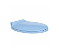 vidaXL Siège de Toilette à Fermeture en Douceur Bleu Ovale