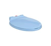 Siège de toilette à fermeture en douceur Bleu Ovale