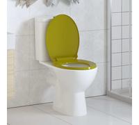 Siège de Toilette à Fermeture en Douceur Bleu Ovale Abattant WC Lunette vidaXL