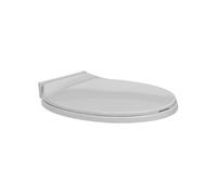 Siège de toilette à fermeture en douceur Gris clair Ovale