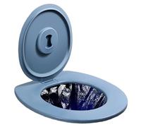 Siège de Toilette à Godet avec Couvercle, Charge de 250 kg Charge Toilette PVC à PVC avec emplacements Fixes, Couvercle Portable pour Longs Voyages en randonnée Camping intérieur exté