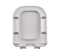 Siège de toilette, Abattant WC carré, fermeture en douceur, rectangulaire, à dégagement rapide, polypropylène avec charnière de fixation supérieure/03B/34,5 x 43 cm(04b,36 * 45Cm)