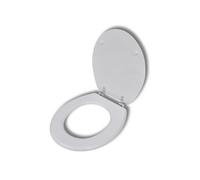 vidaXL Siège de Toilette avec Couvercle MDF Design Simple Blanc