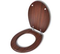 Siège de toilette avec Couvercle MDF Design simple Marron