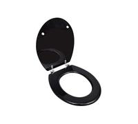 Siège de toilette avec Couvercle MDF Design simple Noir