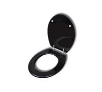 vidaXL Abattant WC MDF Noir pour Cuvette Standard