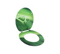 Siège de toilette avec couvercle MDF Vert Gouttes d eau Vert G